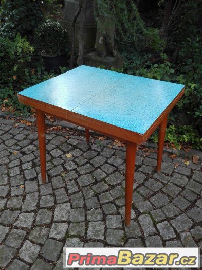 Retro jídelní stůl / rozkládací / umakart / brusel / jitona – fotografie 1