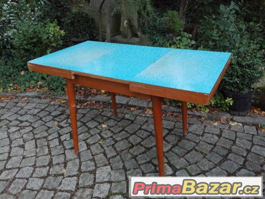 Retro jídelní stůl / rozkládací / umakart / brusel / jitona – fotografie 5
