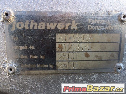 Dvouosý vlek Jothawerk AT 2503 po repasi a STK – fotografie 3