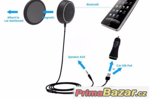 Aux Bluetooth adapter auto hudba handsfree – fotografie 3