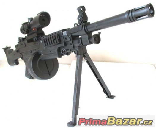 Airsoft kulomet  Typ M.168 A  Manuál . materiál: pevný plast – fotografie 1