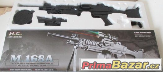 Airsoft kulomet  Typ M.168 A  Manuál . materiál: pevný plast – fotografie 3