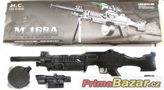 Airsoft kulomet  Typ M.168 A  Manuál . materiál: pevný plast – fotografie 4