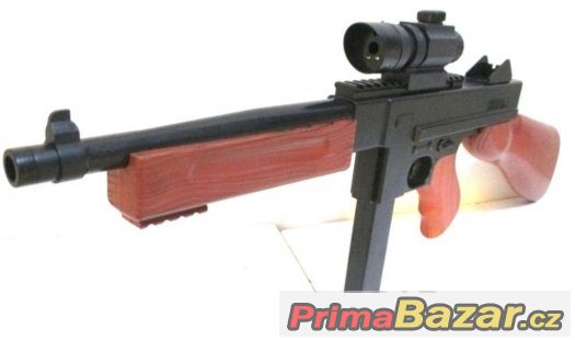Replika amerického samopalu THOMSON Typ M-910 manualní  +dár – fotografie 1