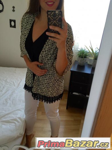 lehky cardigan novy cerny – fotografie 3