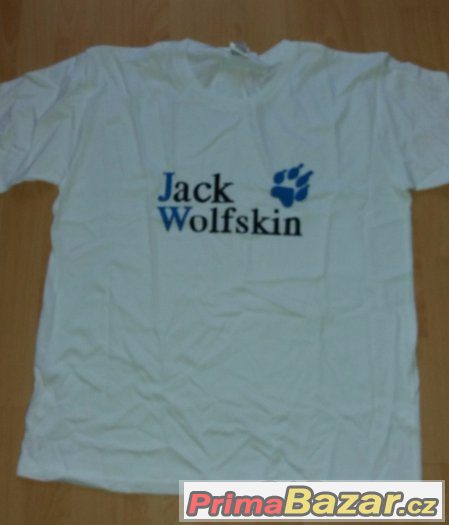 tričko Jack Wolfskin velikost L bavlna barva bílá – fotografie 2