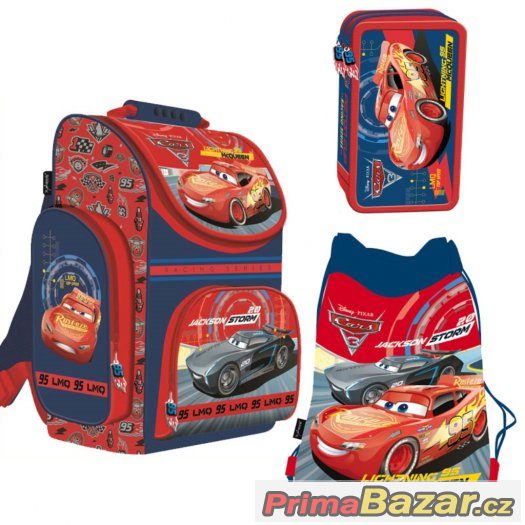 ŠKOLNÍ AKTOVKA BATOH 3v1 CARS DISNEY McQUEEN – fotografie 1