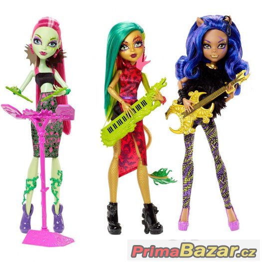 PANENKY MONSTER HIGH Trio Rockers VENUS CLAWDEEN JINAFIRE – fotografie 1