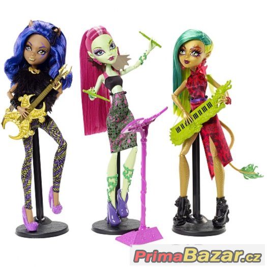PANENKY MONSTER HIGH Trio Rockers VENUS CLAWDEEN JINAFIRE – fotografie 2