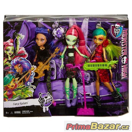 PANENKY MONSTER HIGH Trio Rockers VENUS CLAWDEEN JINAFIRE – fotografie 5