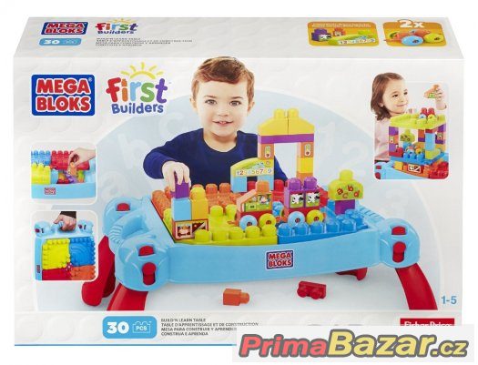 MEGA BLOKS First Builders hrací stůl + kostky – fotografie 1