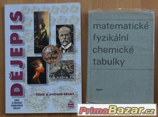 Dějepis, matematické tabulky – fotografie 1