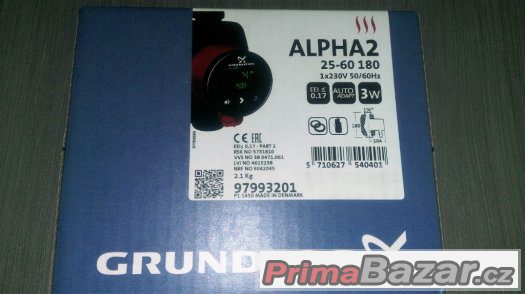 Grundfos ALPHA 2 25-40 a 25-60 Autoadapt, NOVÉ ZÁRUKA DOKLAD – fotografie 3