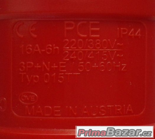 Třífázová vidlice - 5 pólová, 16A / 400V, krytí IP 44, TT – fotografie 2