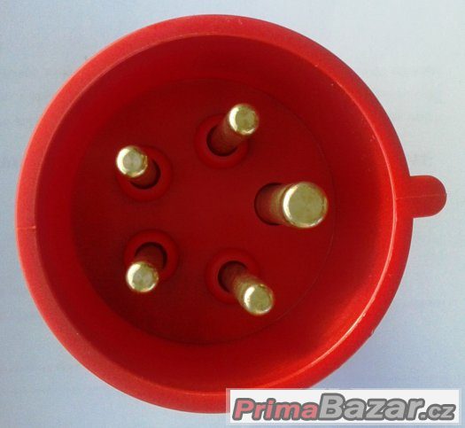 Třífázová vidlice - 5 pólová, 16A / 400V, krytí IP 44, TT – fotografie 3