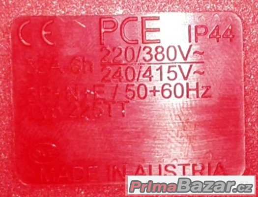 Třífázová spojka - 5 pólová, 32A / 400V, krytí IP 44, TT – fotografie 3