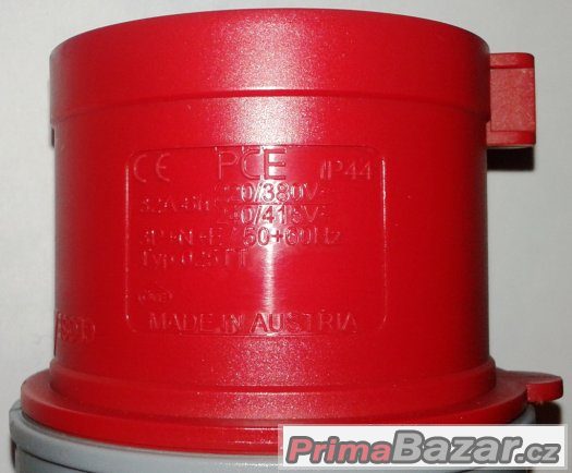 Třífázová vidlice - 5 pólová, 32A / 400V, krytí IP 44, TT – fotografie 2