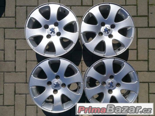 Prodám ALU kola Original Peugeot R15 4X108 více sad – fotografie 2