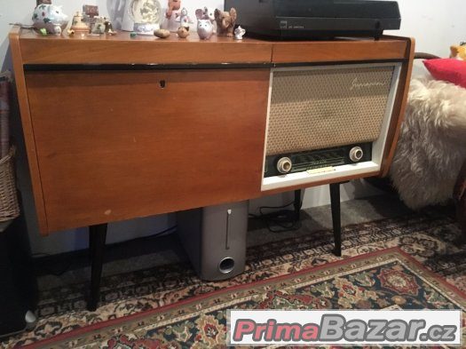 Radio s Gramofonem SUPRAPHON stylový retro kus – fotografie 1