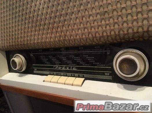 Radio s Gramofonem SUPRAPHON stylový retro kus – fotografie 4