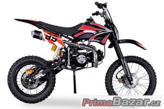 DirtBike 125cc ,Nový, 17/14 - černá, záruka 2 roky – fotografie 1