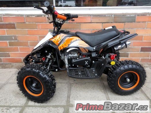 Dětská čtyřkolka 49cc Python Deluxe oranžová – fotografie 2