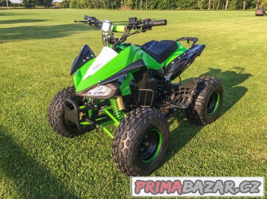 Dětská elektro čtyřkolka 1000w Panthera, zelená + HELMA ZDAR – fotografie 1