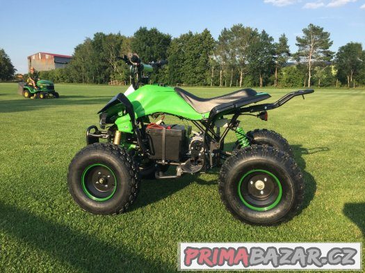 Dětská elektro čtyřkolka 1000w Panthera, zelená + HELMA ZDAR – fotografie 3
