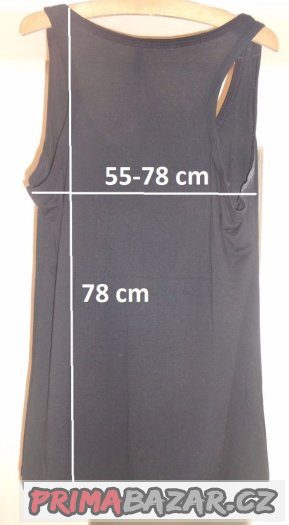 Dámské nošené černé tílko s květinovou aplikací, vel. XL-44. – fotografie 3