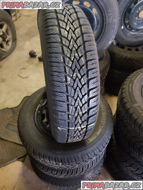 plechové disky plecháče s pneu dunlop response 2 5x100 5jx14 et35