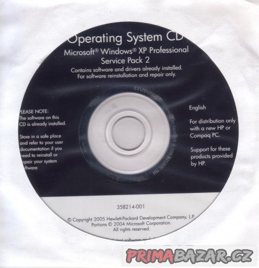 Originál HP Windows XP Professional Eng SP2 – fotografie 1