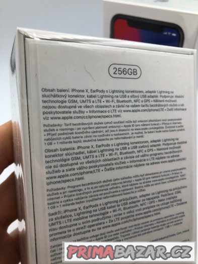 iPhone X 256GB černý - nový - Vodafone 2r záruky – fotografie 2