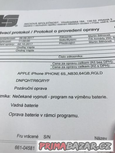 Apple iPhone 6s 64GB Růžově zlatý - nová originál baterie – fotografie 2