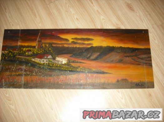 Malovaný obraz Orlík 1982 Alfréd Pecina – fotografie 4