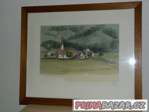 OBRAZ AKVAREL NÁDHERNÝ KRAJINA 83 JS – fotografie 1
