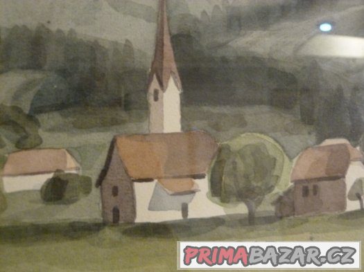 OBRAZ AKVAREL NÁDHERNÝ KRAJINA 83 JS – fotografie 3