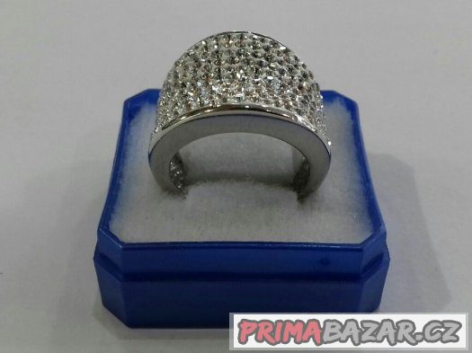 Nový stříbrný prsten s originálními krystaly Swarovski – fotografie 2