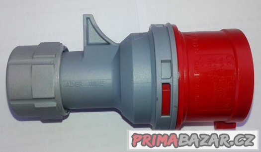 Třífázová vidlice - 5 pólová, 16A / 400V, krytí IP 44, TT – fotografie 1