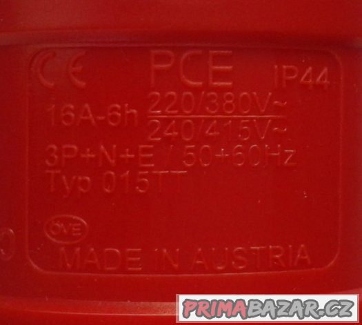 Třífázová vidlice - 5 pólová, 16A / 400V, krytí IP 44, TT – fotografie 2