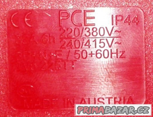 Třífázová spojka - 5 pólová, 32A / 400V, krytí IP 44, TT – fotografie 3