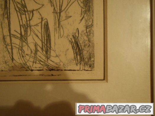 Obraz se signaturou dole, žena -- pozůstalost – fotografie 2