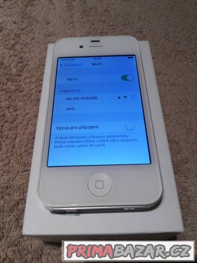 Apple iPhone 4S 16GB bílý pěkný, krabička, záruka – fotografie 4
