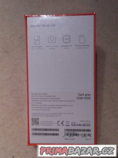 Xiaomi Redmi Note 5A 16GB Dark Grey – fotografie 3