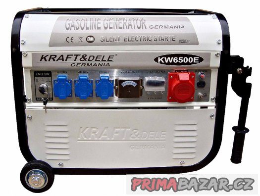 Elektrocentrála benzínová AVR 3000W (380/230V/12V DC)  El.St – fotografie 1