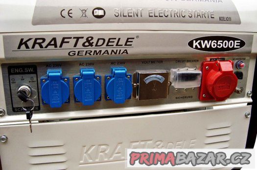 Elektrocentrála benzínová AVR 3000W (380/230V/12V DC)  El.St – fotografie 2