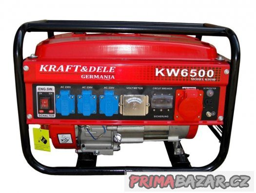 Elektrocentrála benzínová AVR 2500W (230V/380V/12V DC) – fotografie 1