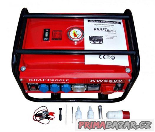 Elektrocentrála benzínová AVR 2500W (230V/380V/12V DC) – fotografie 2