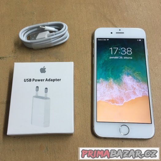 Apple iPhone 6 16GB silver, pěkný stav, 3 měsíce záruka – fotografie 1