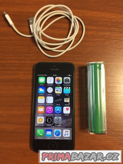 Použitý IPHONE 5 (16GB) black + bohaté přísl. – fotografie 2