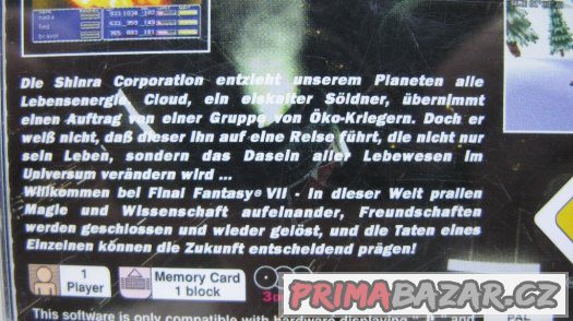 PSX Hra Final Fantasy VII 7,NĚMECKÁ VERZE-kompletní – fotografie 5